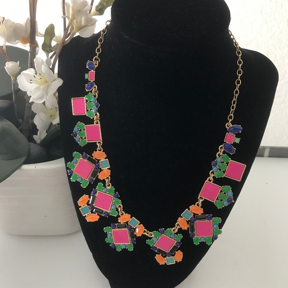 KATE SPADE MULTI-COLOR ENAMEL COLLAR NECKLACE